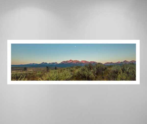 36"x12" Panoramic Fine Art Print: "Sunrise in Stanley, Idaho"