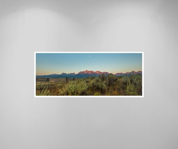 24"x10" Panoramic Fine Art Print: "Sunrise in Stanley, Idaho"