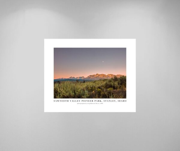 16"x20" Fine Art Print: "Sunrise in Stanley, Idaho"